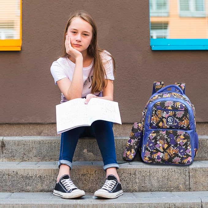 PowWow Blue Medium Kids School Bag