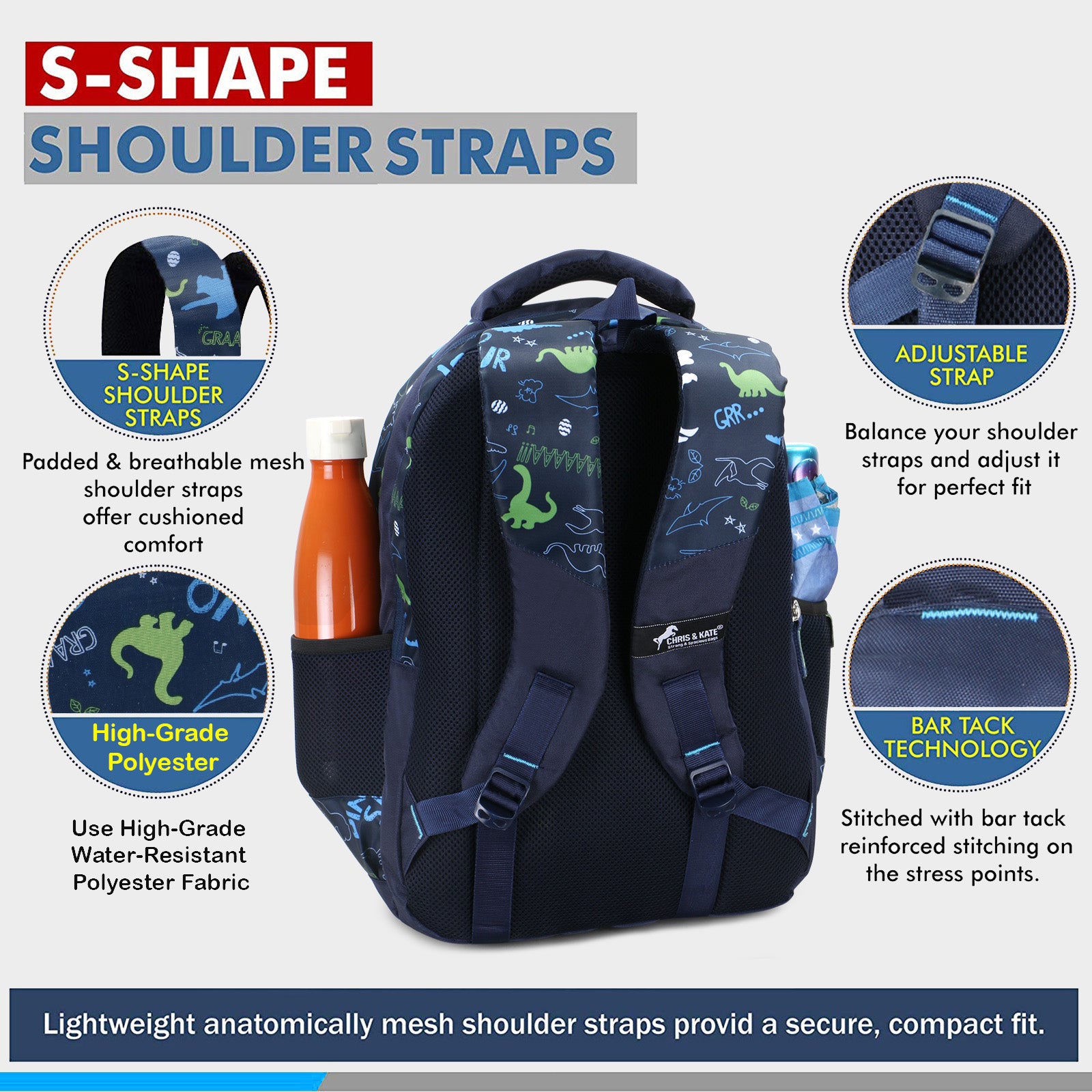 Dyno Printed Medium School Bag