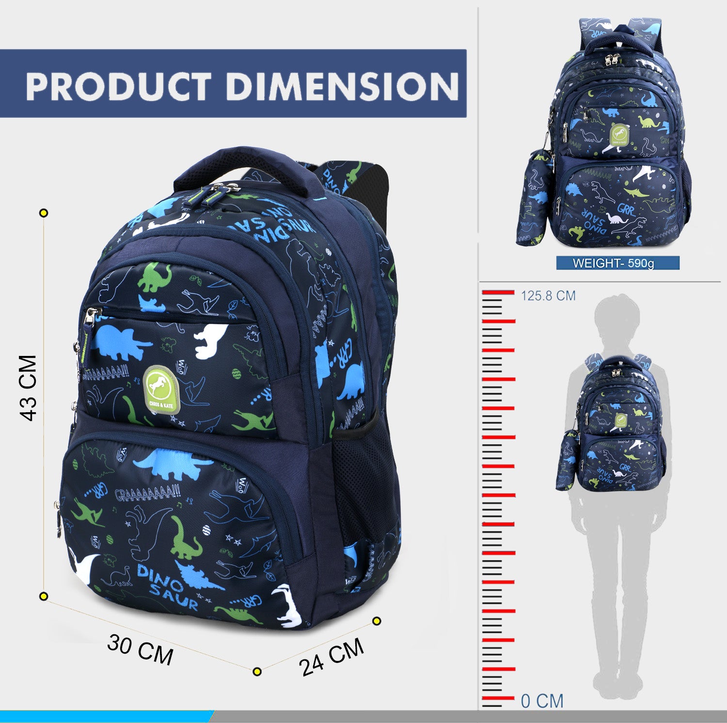 Dyno Printed Medium School Bag