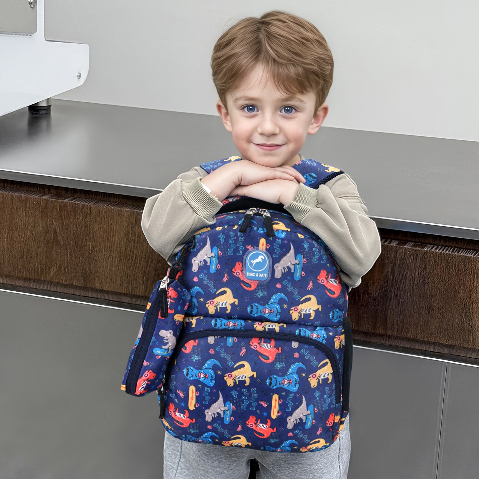 DynoFun Blue Small Kids School Bag