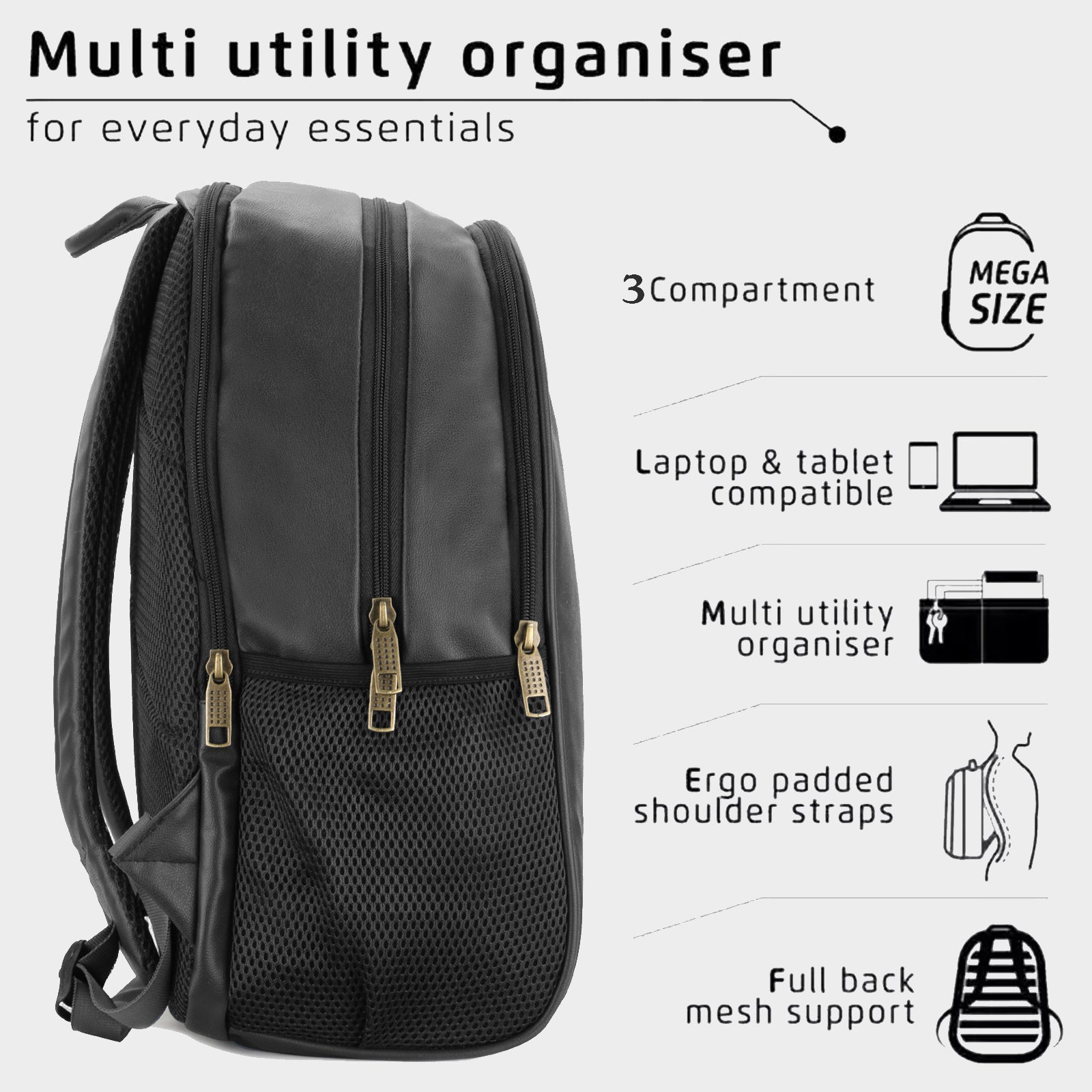 PU- Collage office Laptop Backpack