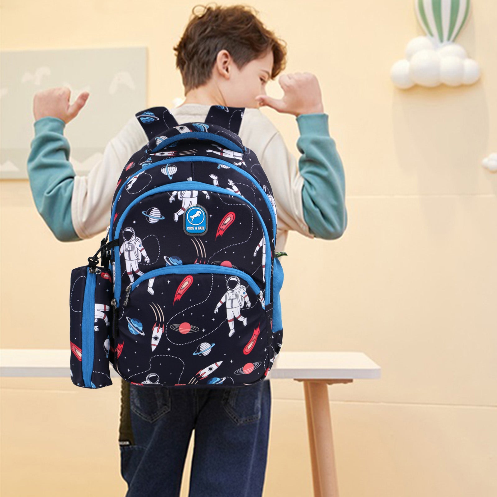 Astronaut Blue School Bag