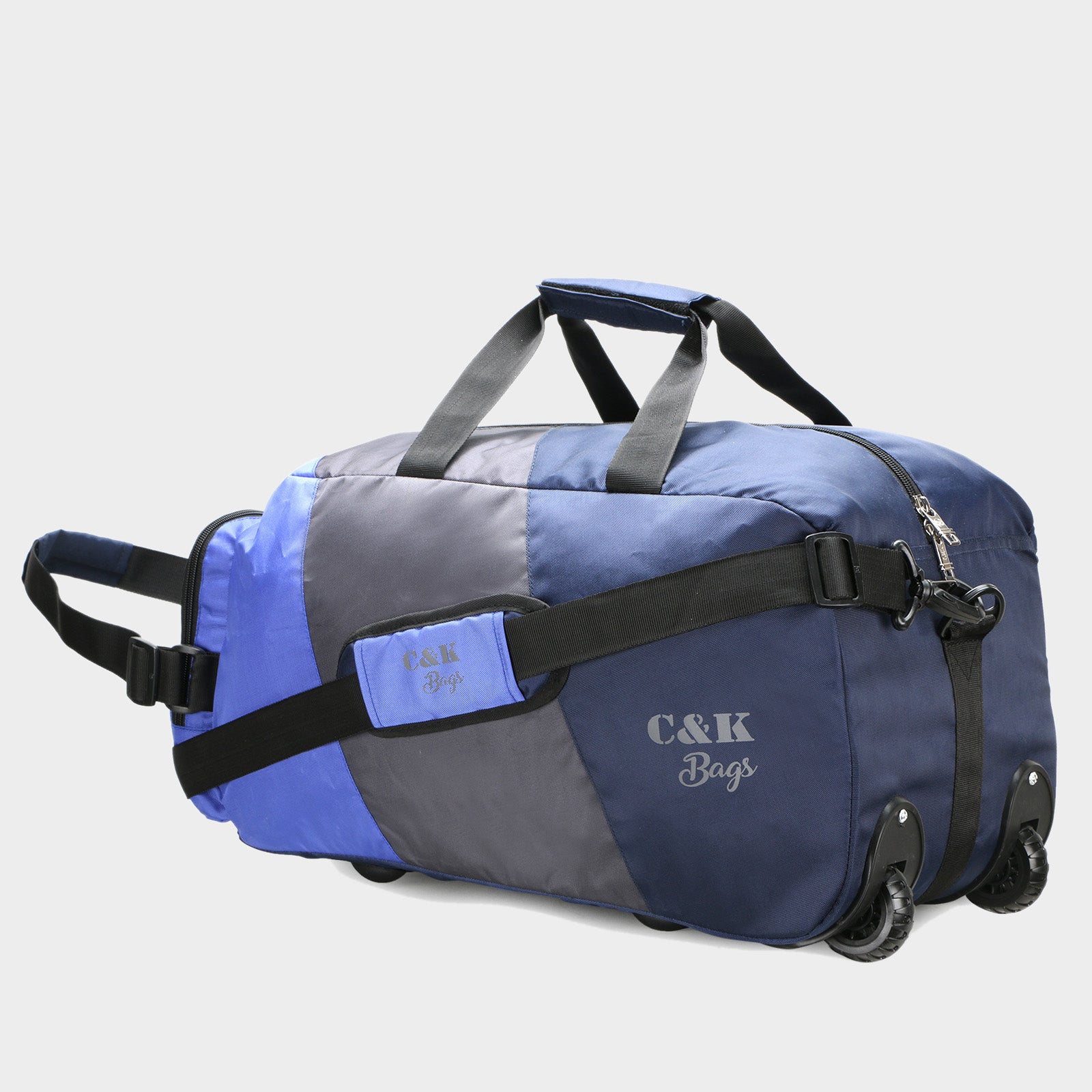 American Wheeled Duffel Blue