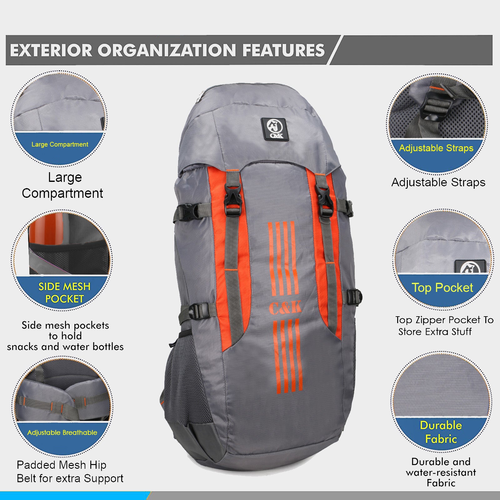 Aris Duffel Grey-Orange