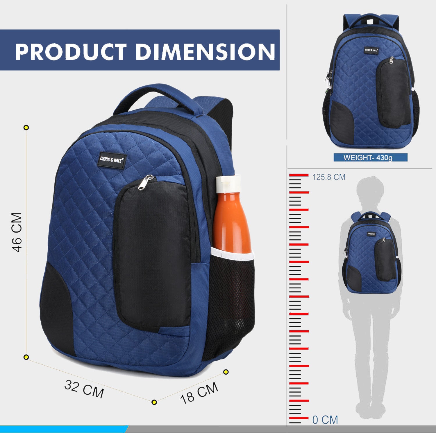 Quilt Blue GenZ Backpack