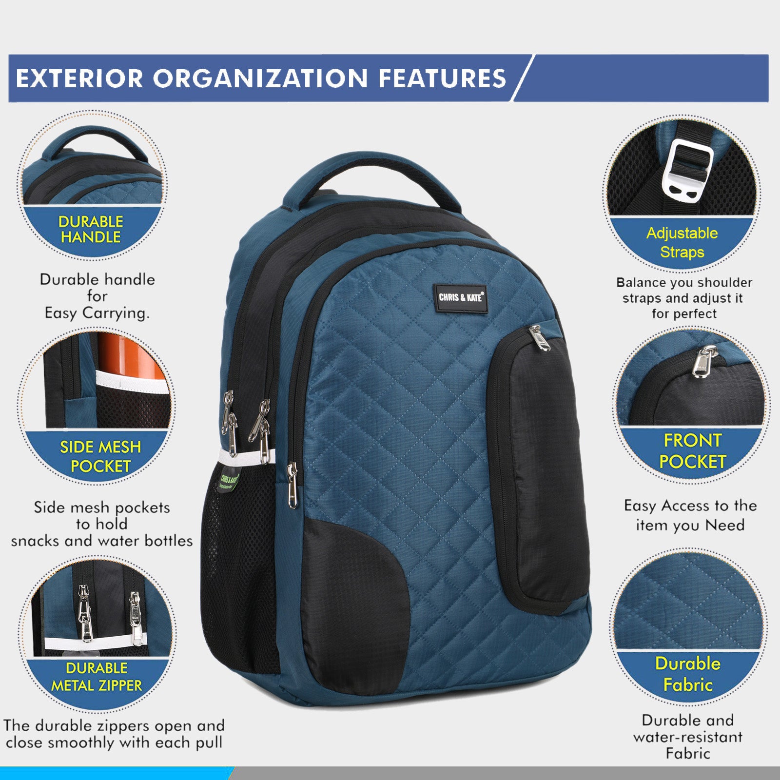 Quilt Sea-Green GenZ Backpack