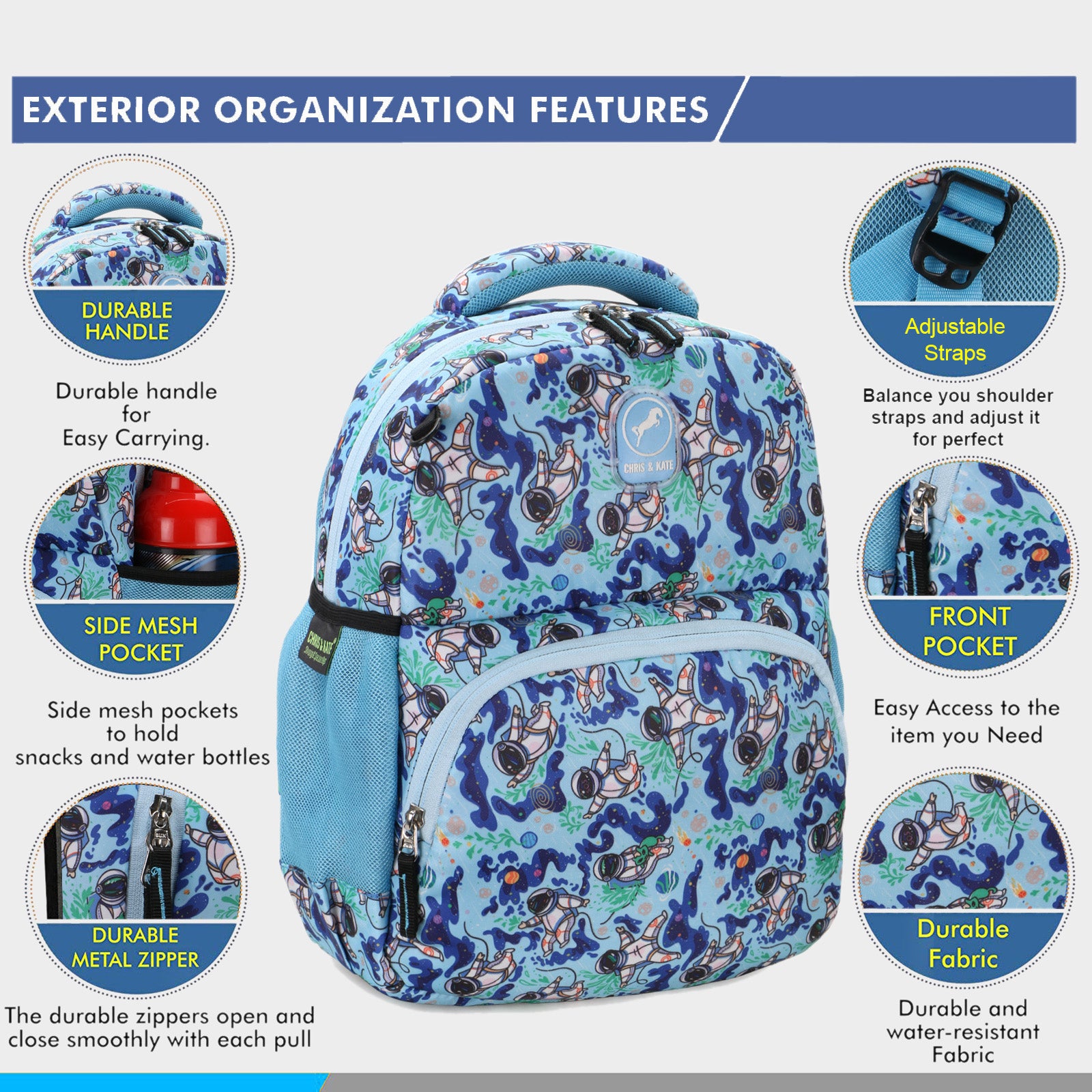 Astro Small Light-Blue Kids School Bag