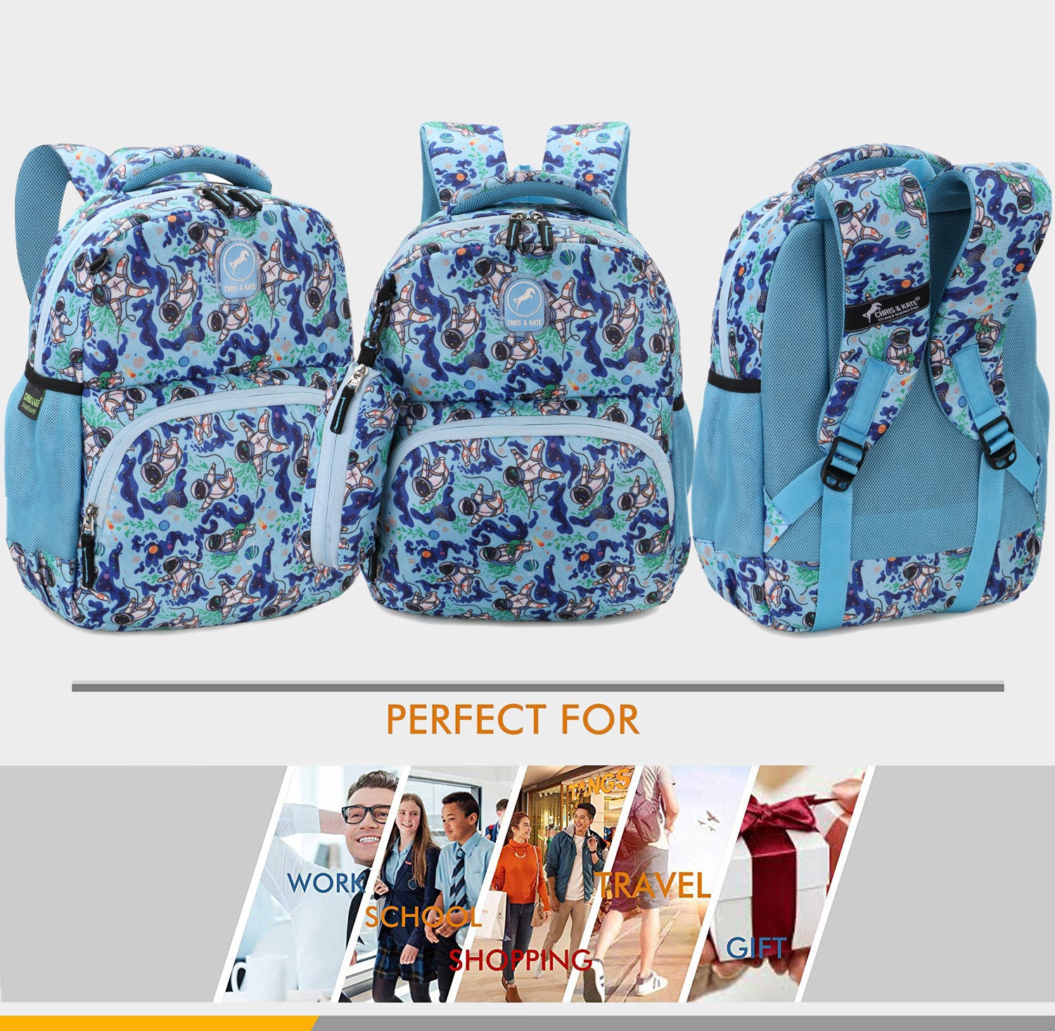 Astro Small Light-Blue Kids School Bag