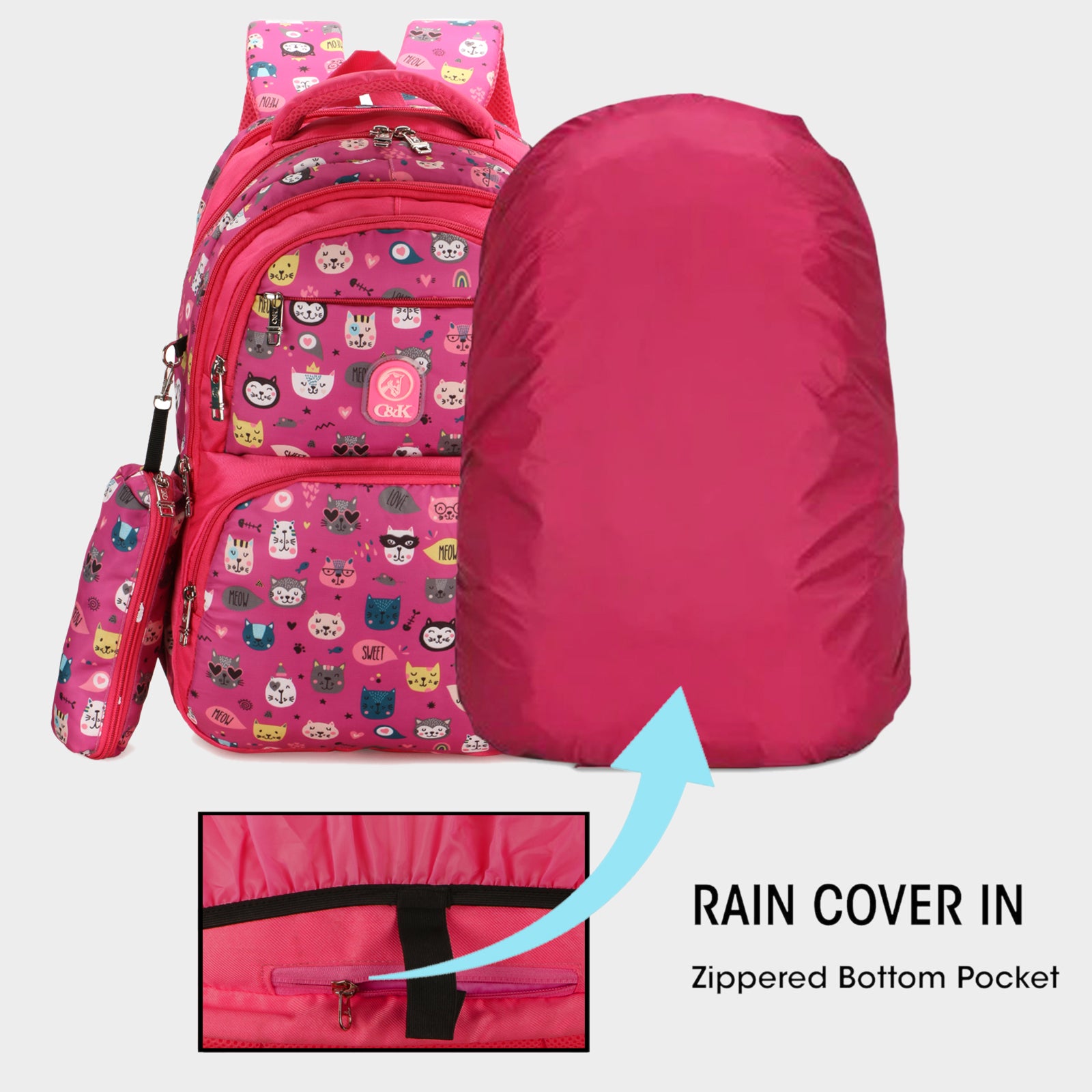 Canny Pink Medium School Bag