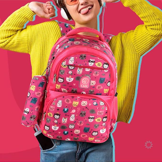 Canny Pink Medium School Bag