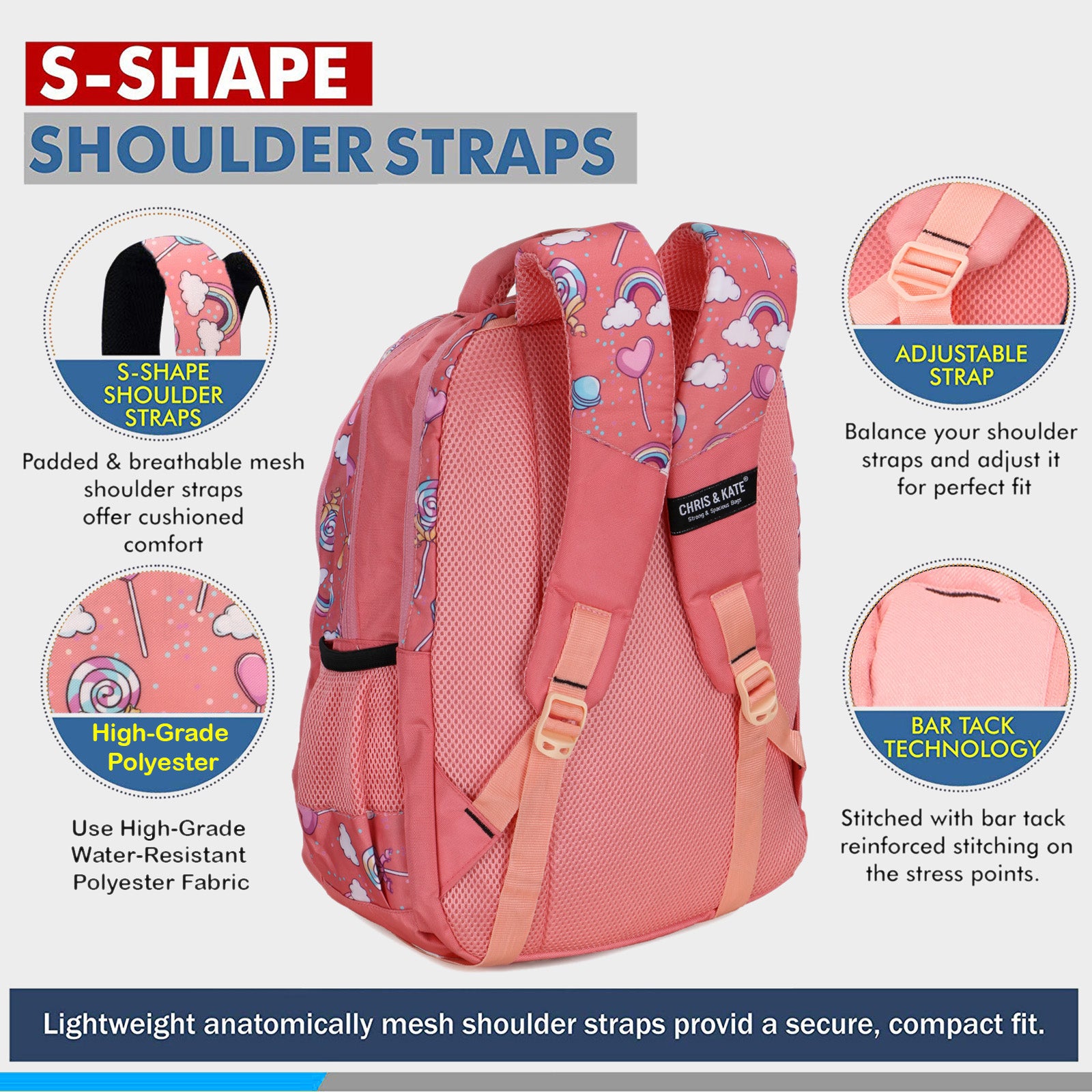 Lollipop Medium Kids School Bag