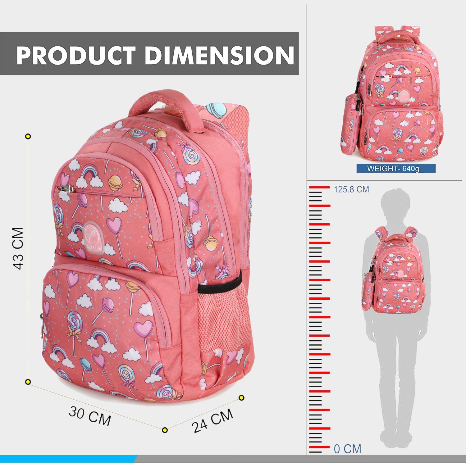 Lollipop Medium Kids School Bag