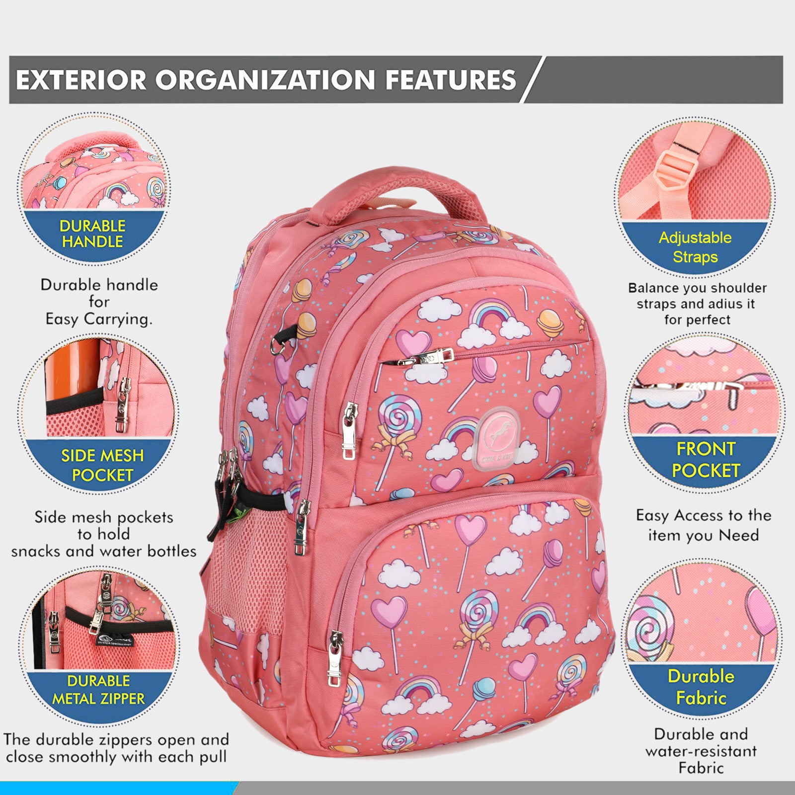 Lollipop Medium Kids School Bag
