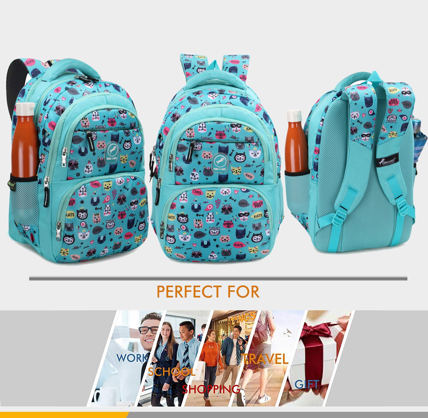 Canny Kids Medium School Bag Green