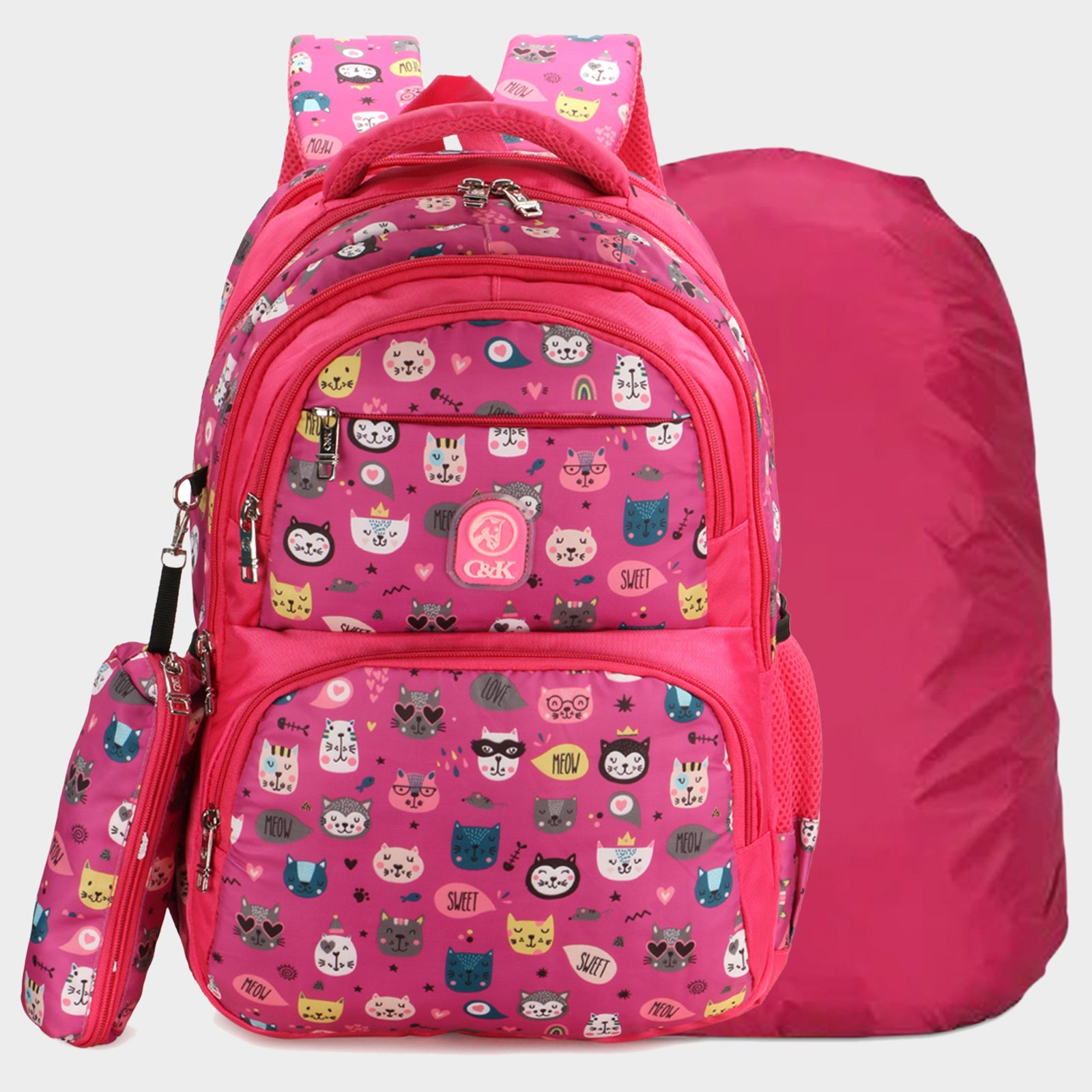 Canny Pink Medium School Bag
