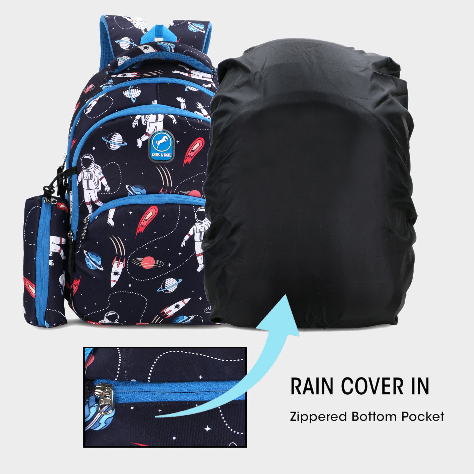 Astronaut Blue School Bag