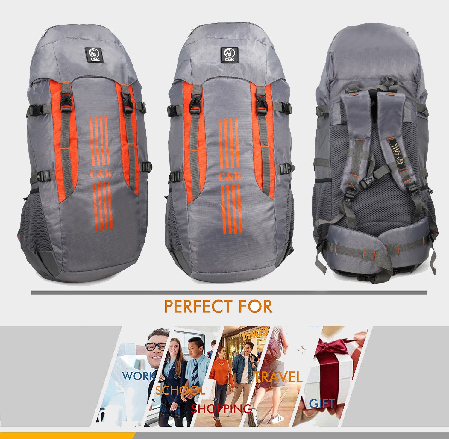 Aris Duffel Grey-Orange