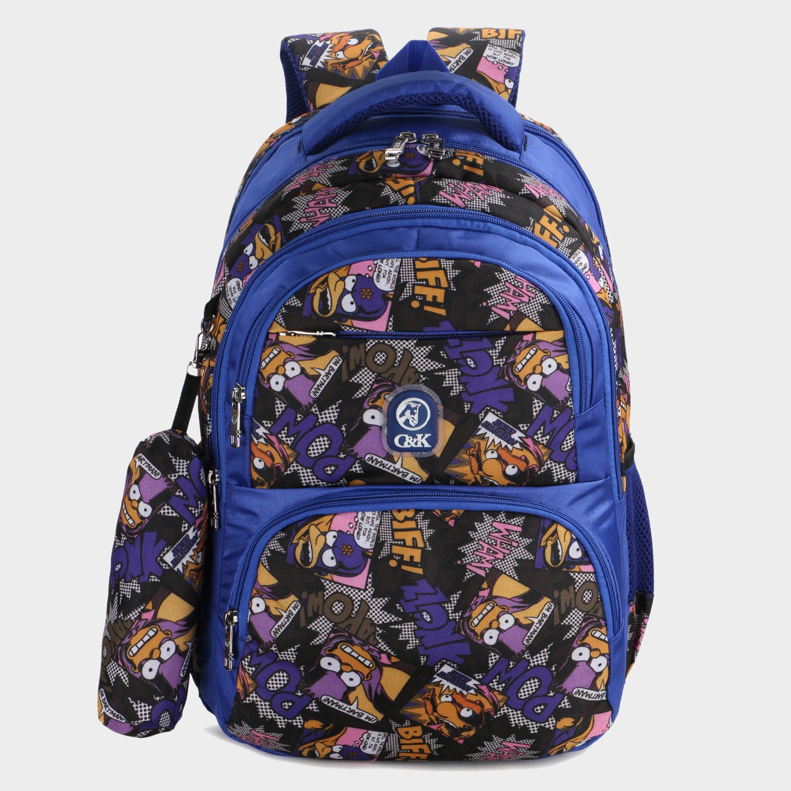 PowWow Blue Medium Kids School Bag