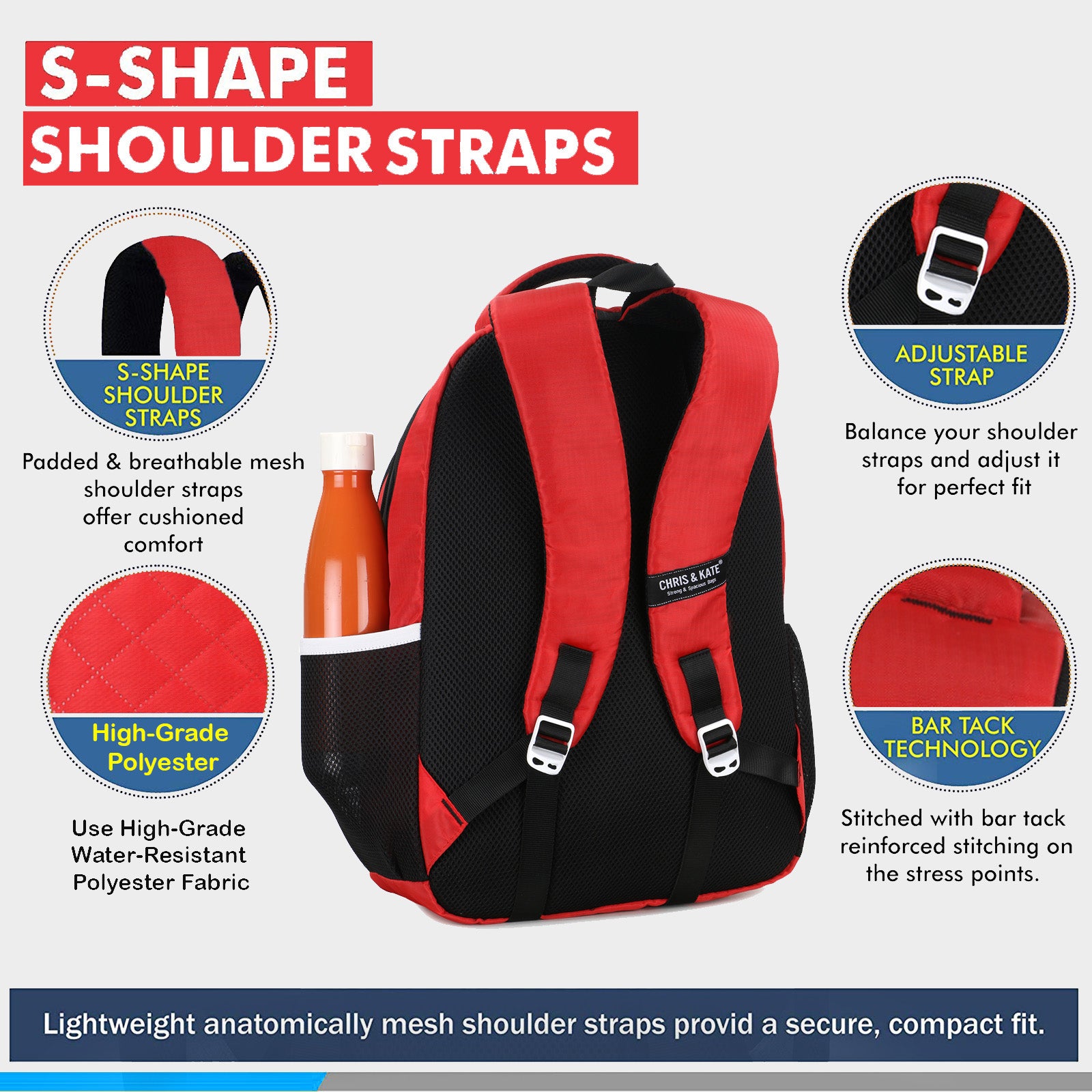 Quilt Red GenZ Backpack