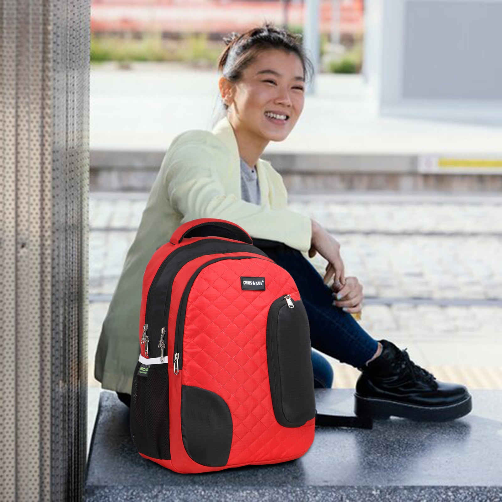 Quilt Red GenZ Backpack